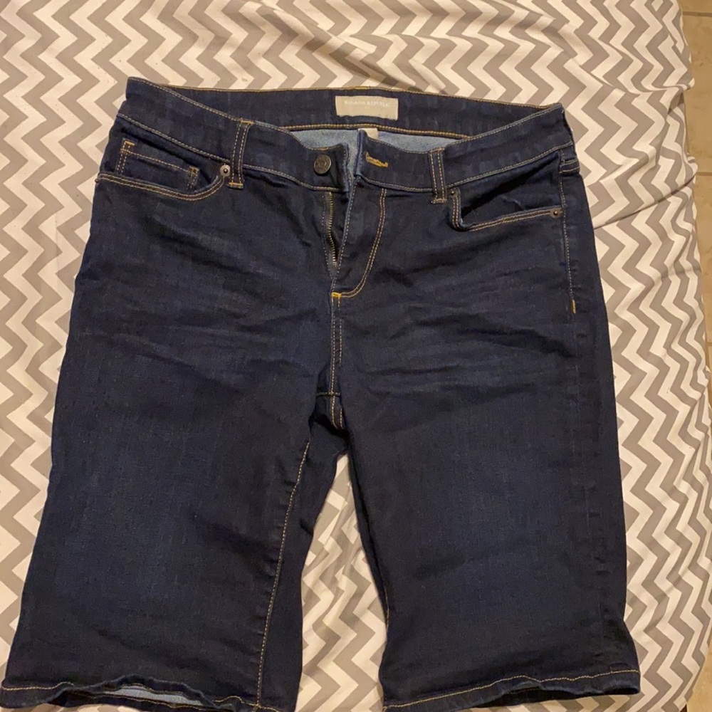 Banana republic size 10P blue Jean shorts, used.